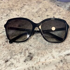 Used Coach black square Frame Sunglasses
